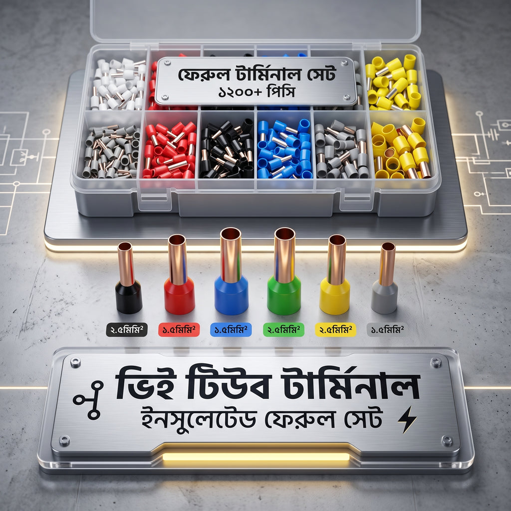 ১২০০ পিস ইলেকট্রিক্যাল ক্রিম্পিং টুল ও টিউব টার্মিনাল কিট