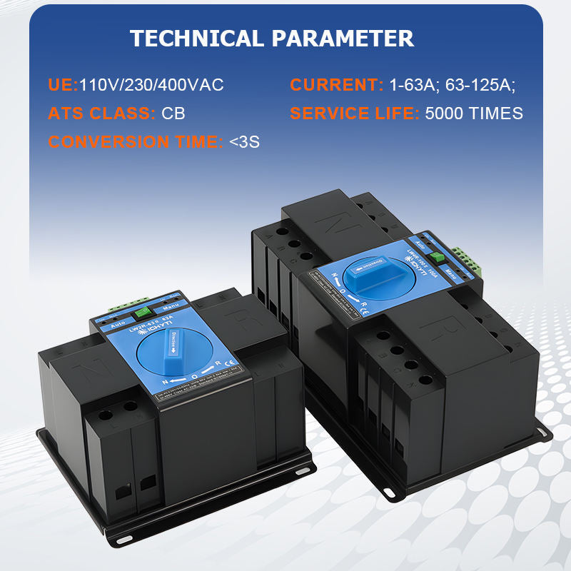 2P 63A 230V অটো পাওয়ার চেঞ্জওভার ATS সুইচ 🔌
