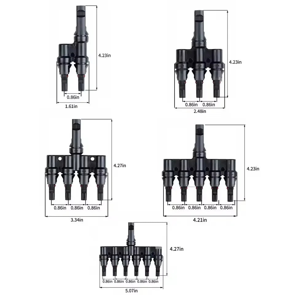 1Pair Y/T Type Photovoltaic Solar PV Connector MC4 T4